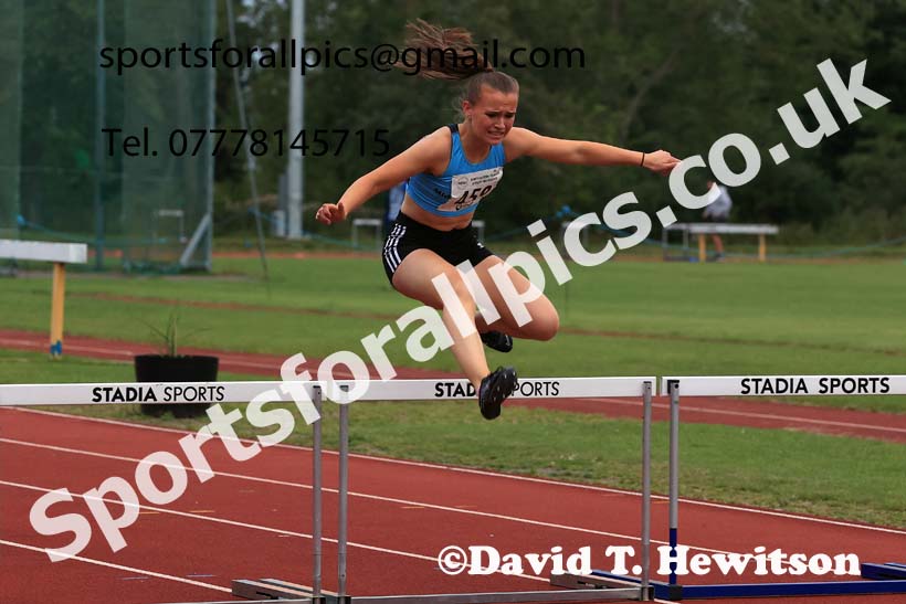 400 and 300 metres hurdles, 2025 NEGP No 5 Monkton, Wednesday, July 23rd. Photo: David T. Hewitson/Sports for All Pics